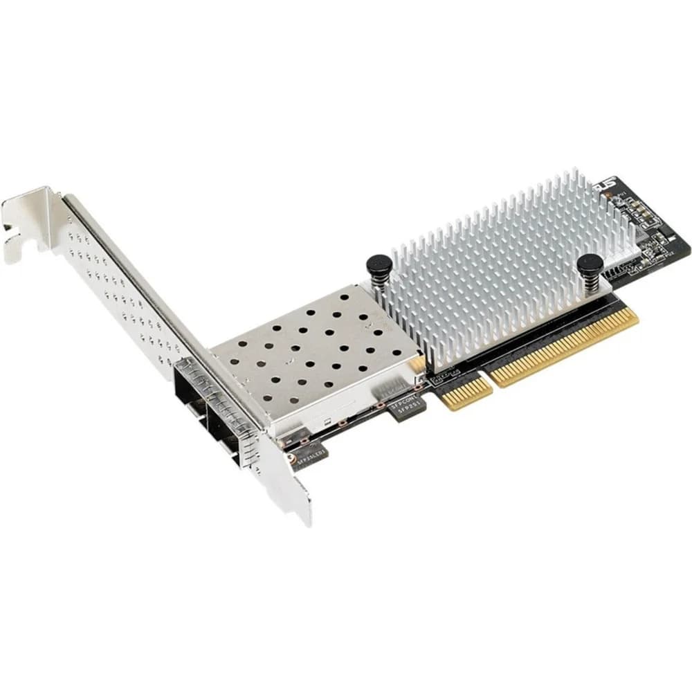 ASUS PEI-10G/82599-2S Network Card Intel 82599 10GbE SFP+ Dual Port PCI-E v2.0 x8 (982845), Low Profile and Full Height bracket