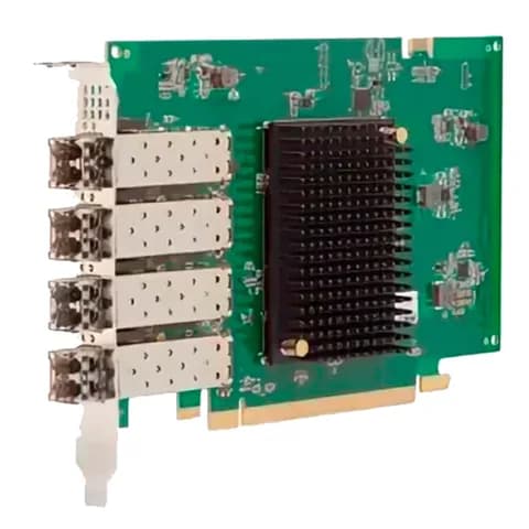 Сетевой адаптер Broadcom Emulex LPe35004-M2 Gen 7 (32GFC), 4-port, 32Gb/s, PCIe Gen3 x16, LC MMF 100m, трансиверы установлены, Not upgradable to 64G, {5}