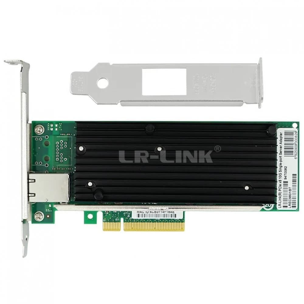 LR-Link NIC PCIe x8, 1 x 10G, Base-T, Intel X540 chipset (FH+LP)