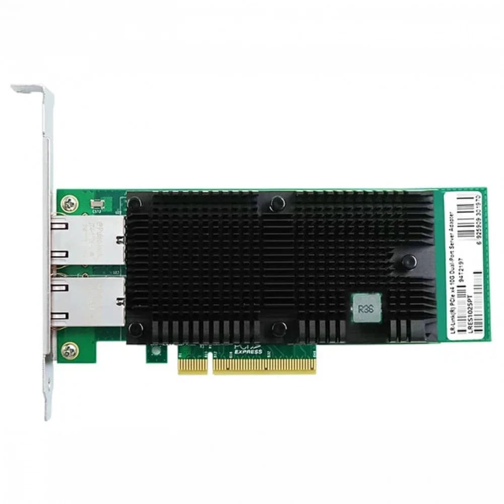 LR-Link NIC PCIe x8, 2 x 10G, Base-T, Intel X550 chipset (FH+LP)
