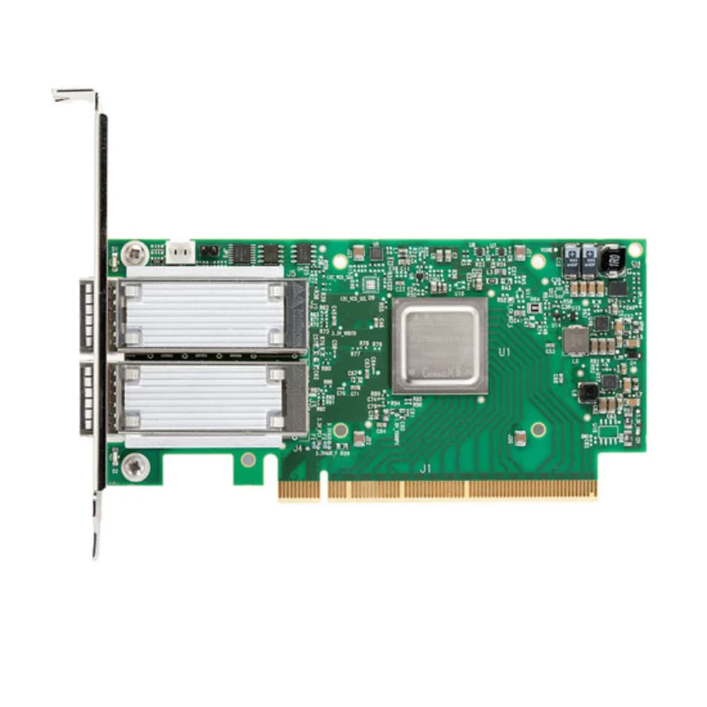 MCX556A-ECAT ConnectX-5 VPI adapter card, EDR IB (100Gb/s) and 100GbE, dual-port QSFP28, PCIe3.0 x16, tall bracket, ROHS R6