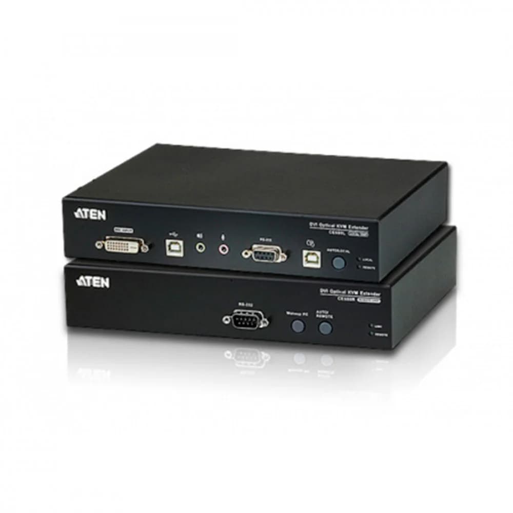 КВМ-удлинитель, ATEN, CE690-AT-G, USB, DVI, Optical KVM Extender (до 20 км), W/EU ADP