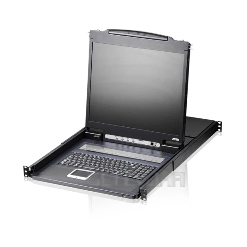 ATEN 19inch (8 Port) LCD Console Rack Panel Основные параметры Тип Консоль Количество подключаемых компьютеров 8 шт Возможность установки в стойку Есть Параметры консоли Монитор Есть Диагональ монит