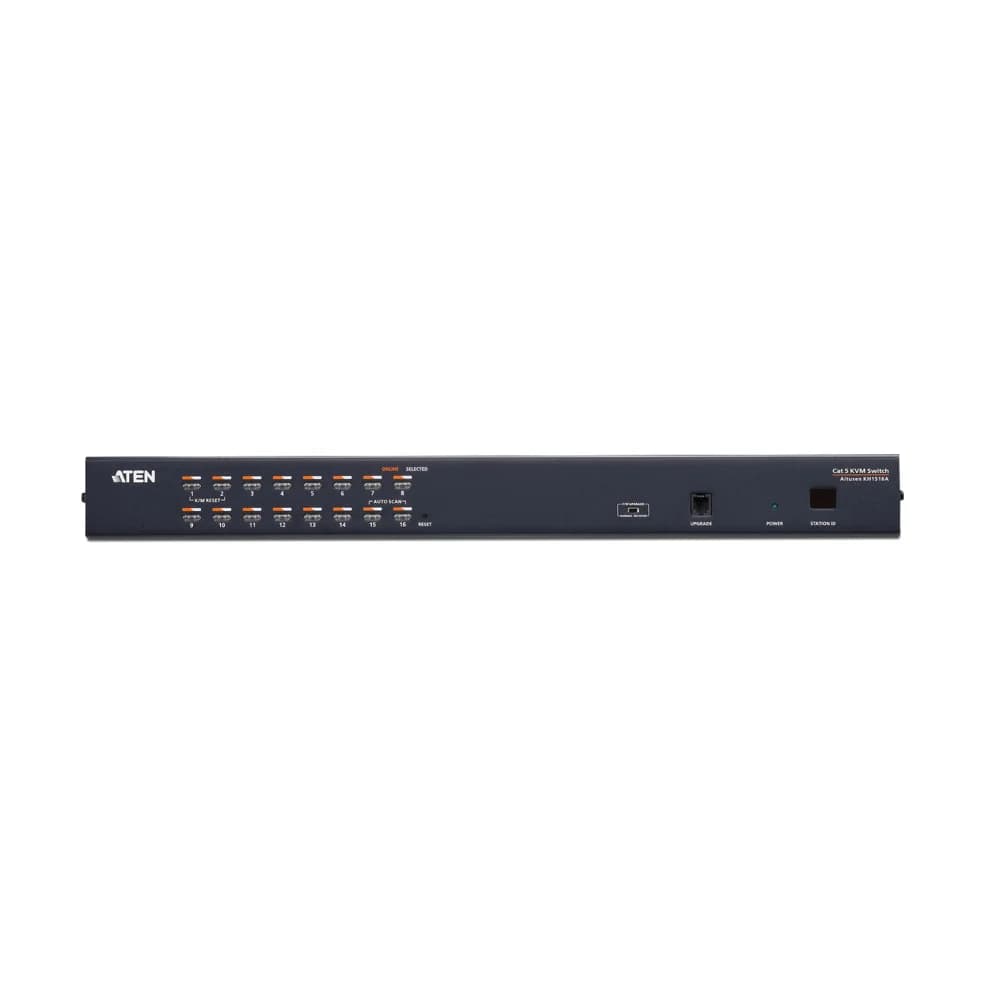 16 Port Cat 5 High Density KVM SW W/POWER