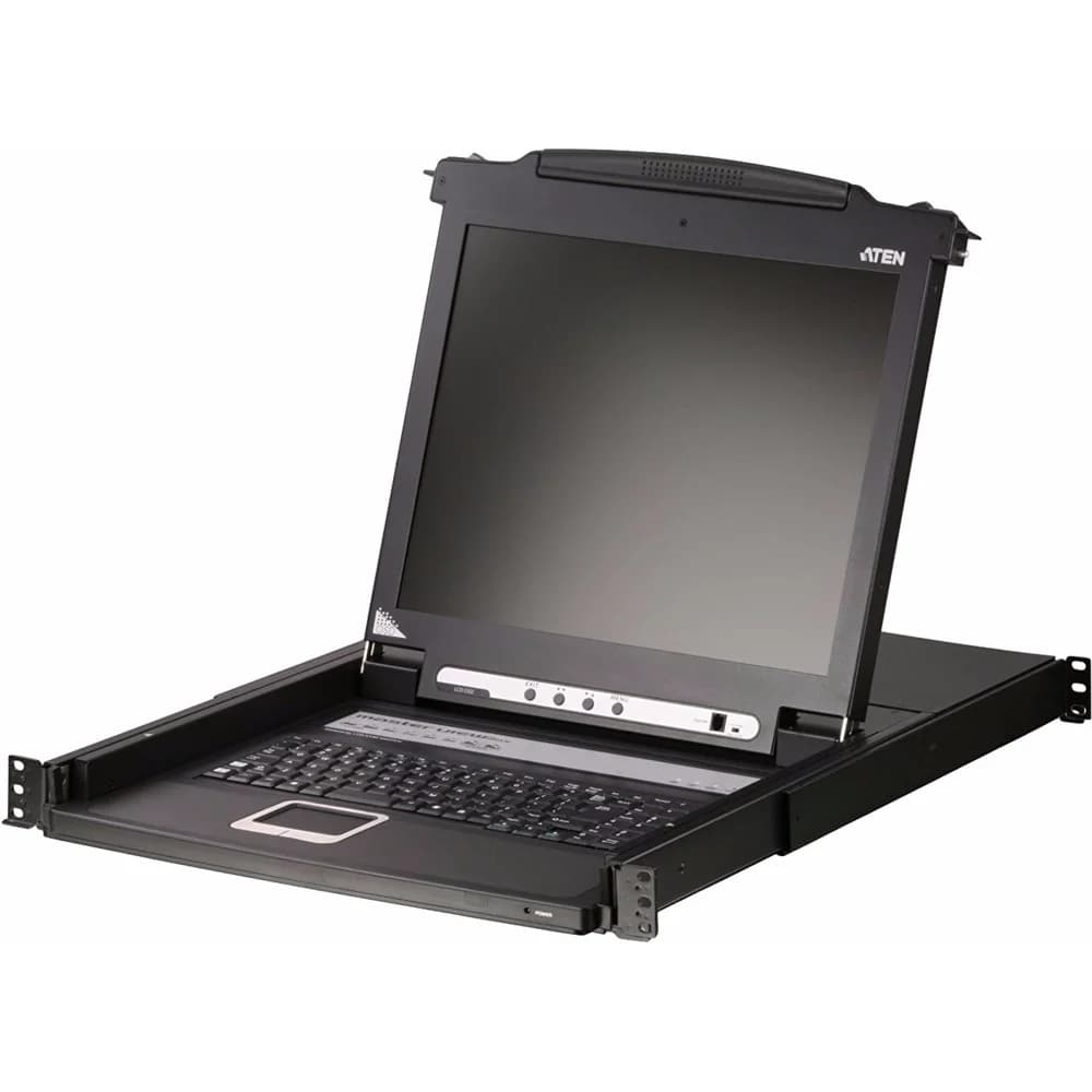 ATEN Single Rail 8-Port DVI FHD LCD KVM Switch