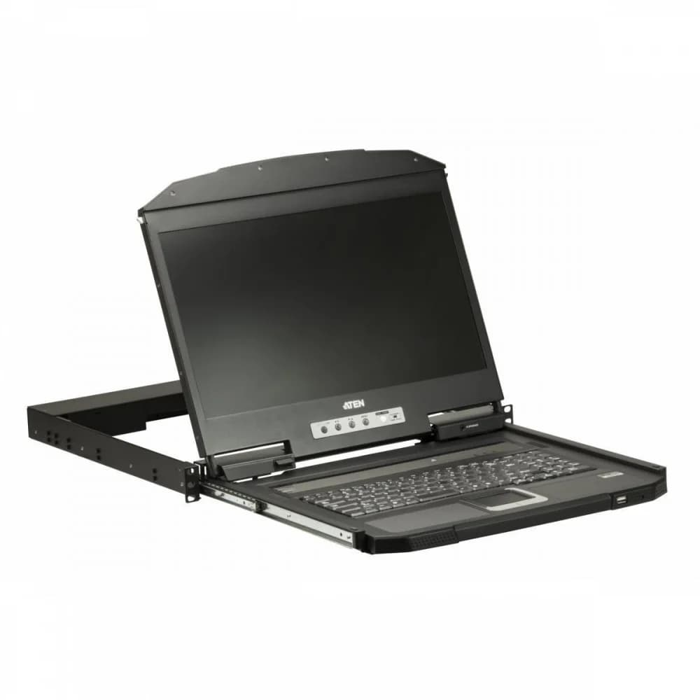 КВМ-консоль, ATEN, CL3100NX-ATA-RG, 18.5", 1U, Short Depth, USB, VGA, Single Rail, LCD Console, W/RU KB, W/EU Cord