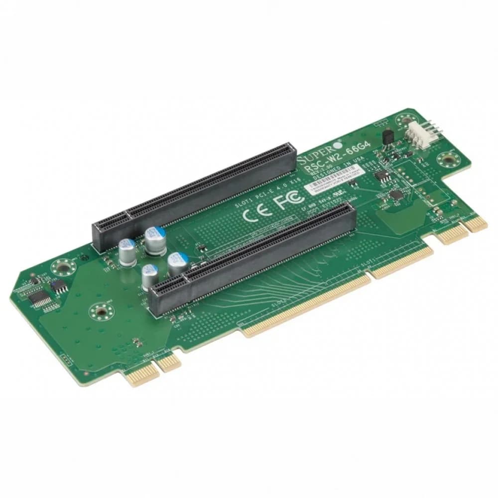 RSC-W2-66 Riser Card 2U, (2 PCI-Ex16), Left Slot (WIO) Passive