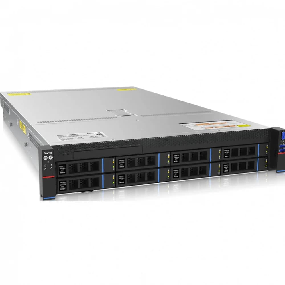 Серверная платформа/ Gooxi SL201-D12R-G4 2u 12bay server platform with direct bp,based on rapid sapphire 2xPCIe 5.0x16 4xPCIe 5.0x8 4x 2.5" rear NVMe 2x CPU cooler 350W 1300W 1+1 EU power cables rai