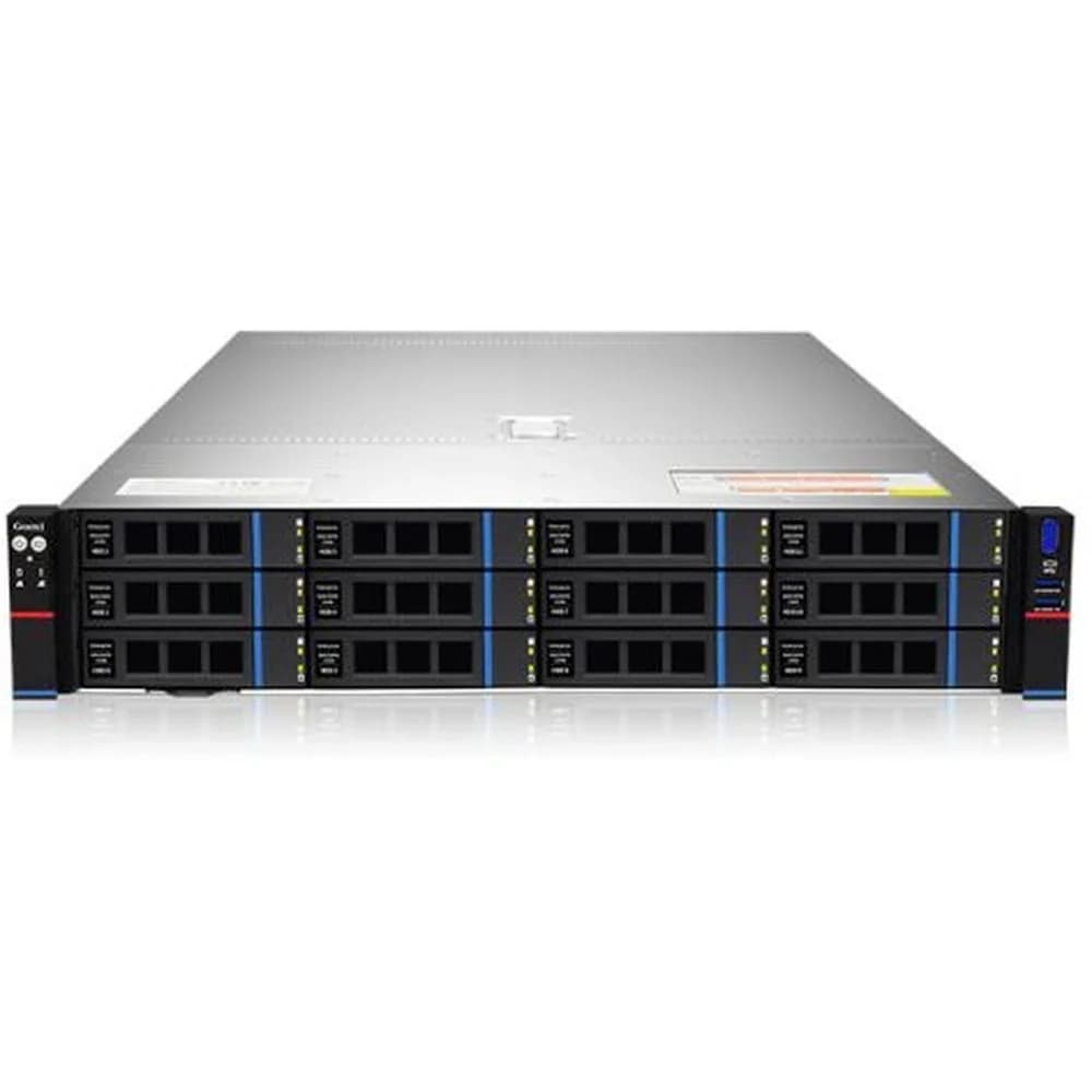 Серверная платформа/ Gooxi SR201-D12R 2U 12bay server, based on AMD 7003 platofrm. 2pcs of PCIe 4.0x16 4xPCIe 4.0x8 2x 2.5" rear SAS/SATA 2x 2.5" rear NVMe 1300W 1+1 PSU EU power cables rail kit