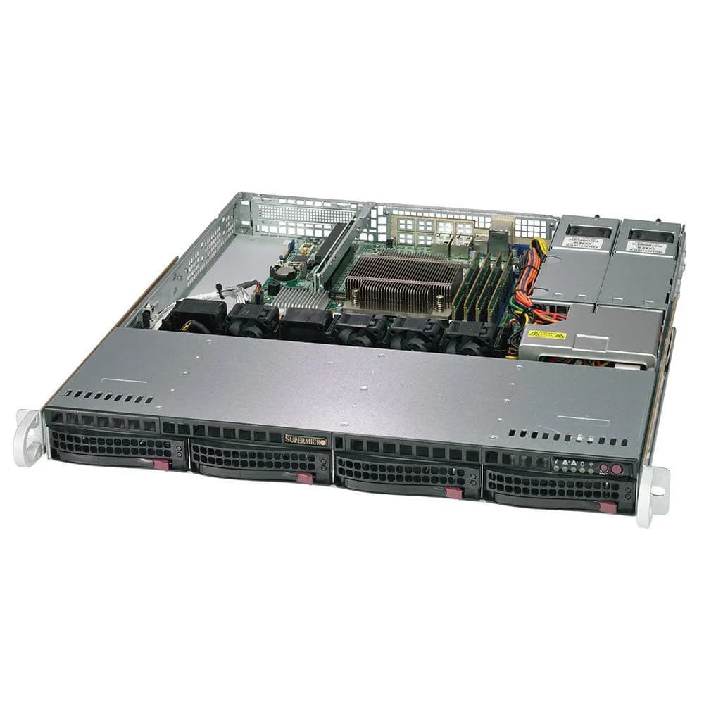 Supermicro SERVER SYS-5019C-MR (X11SCM-F, 813MFTQC-R407CB) (LGA 1151, E-2100/E-2200, Intel® C246 chipset, 4 Hot-swap 3.5" SATA3, 1 M.2, 4xDDR4 Up to 128GB Unbuffered ECC UDIMM, 1 PCI-E 3.0 x16 slot,