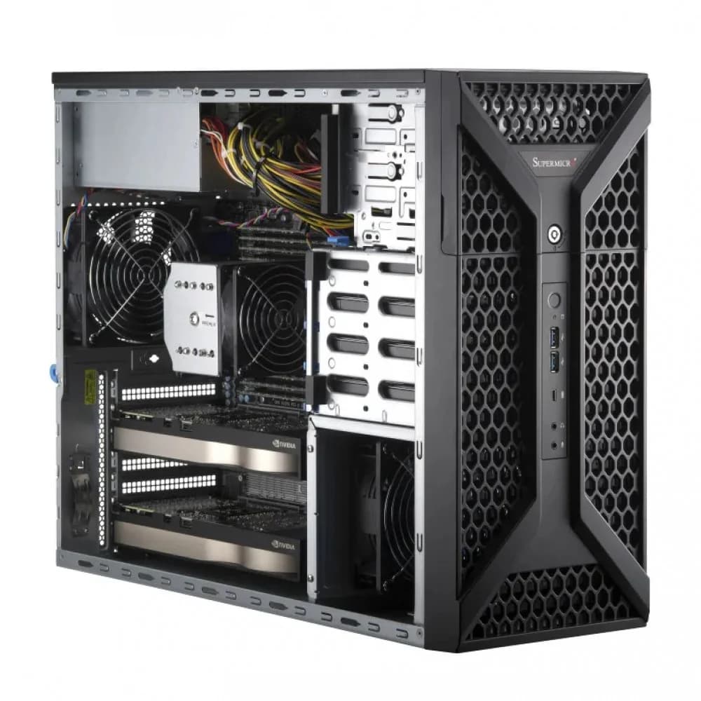 Платформа рабочей станции, SUPERMICRO, SYS-531A-I, LGA4677, Intel® W790, PCI-E, VGA, SATA, 4xNHS SATA, 2xGbLAN, 8 DDR5, 1200W HS