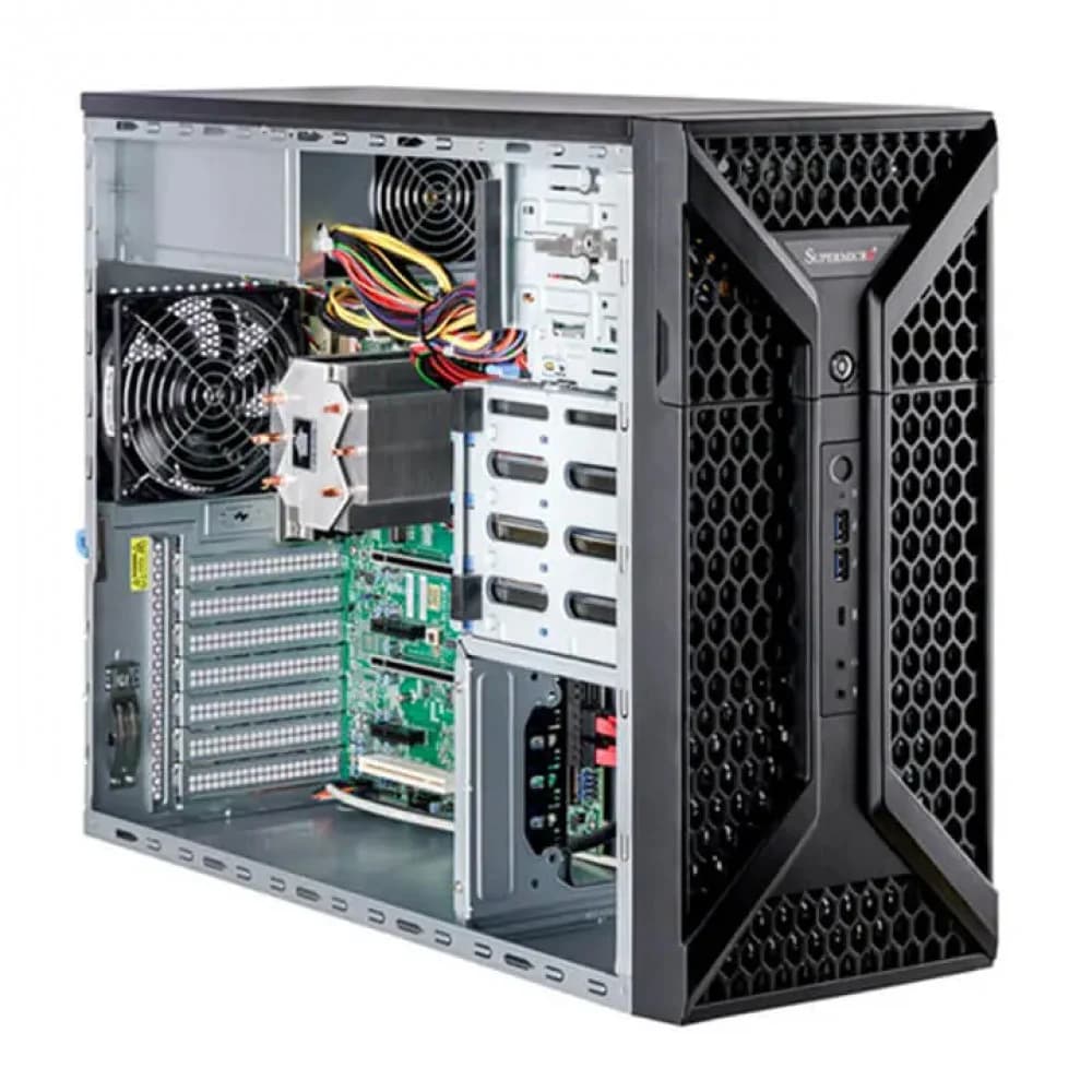 Supermicro UP Workstation mini-tower 531A-IL 12Gen Intel Core/no DIMM(4)/SATARAID HDD(4)LFF/1x1Gbe, 1x2,5Gbe/4xPCIex2-8/3xM.2/668W