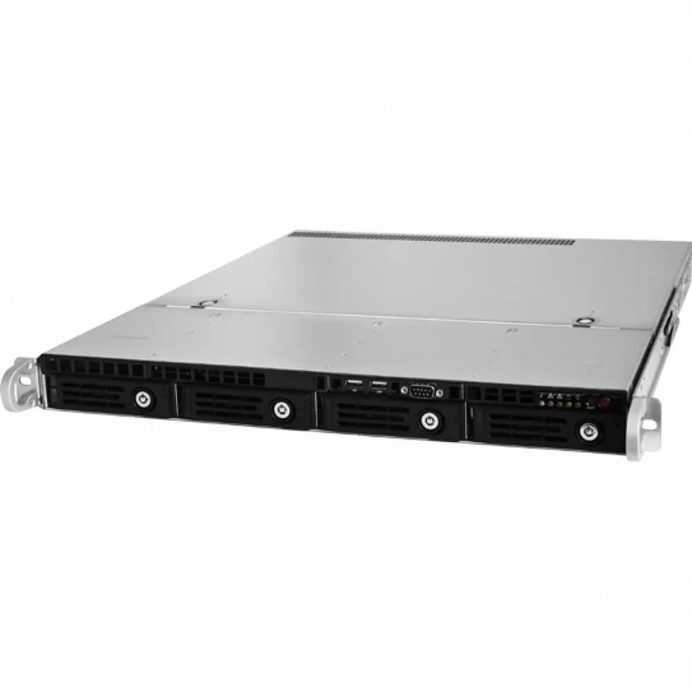 Серверный корпус/ 1U chassis Mini-ITX, Micro-ATX, ATX MBs 4 x 3.5'' hsb 2 x USB 1 x COM port (Front) 1 x FH expantion slot 600W (1+1) (80 Plus Platinum) no rails