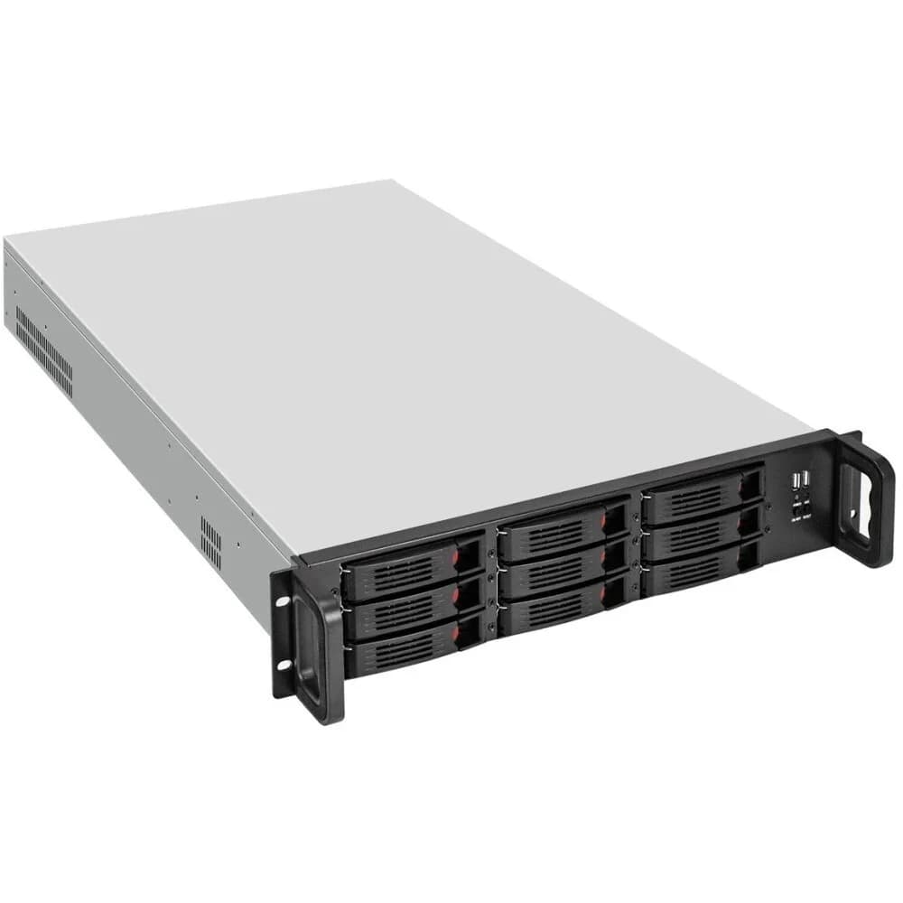 Серверный корпус ExeGate Pro 2U650-HS09 <RM 19", высота 2U, глубина 650, БП 2U-920ADS, 9xHotSwap, 2*USB>