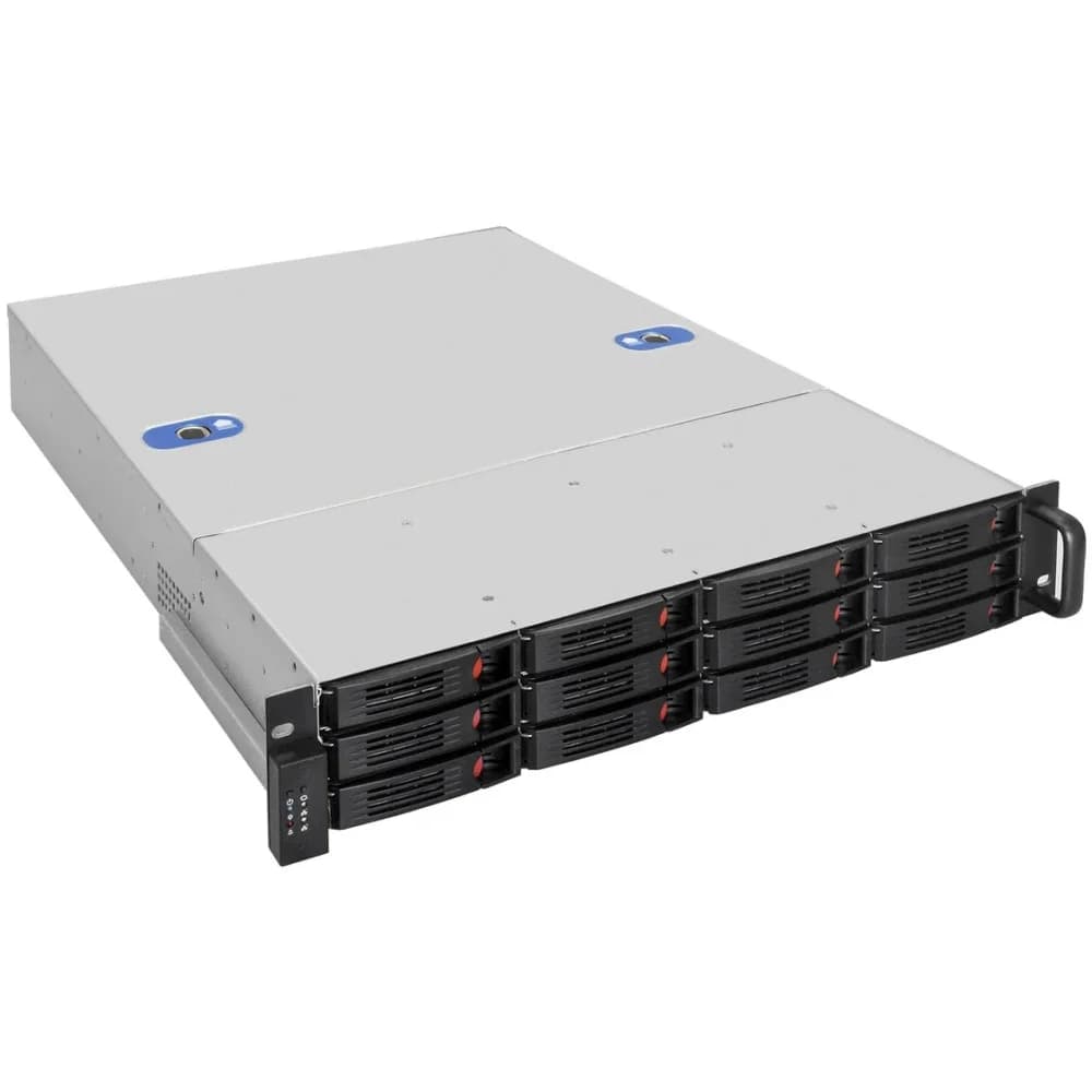 Серверный корпус ExeGate Pro 2U660-HS12 <RM 19", высота 2U, глубина 660, БП 1U-1100ADS, 12xHotSwap>