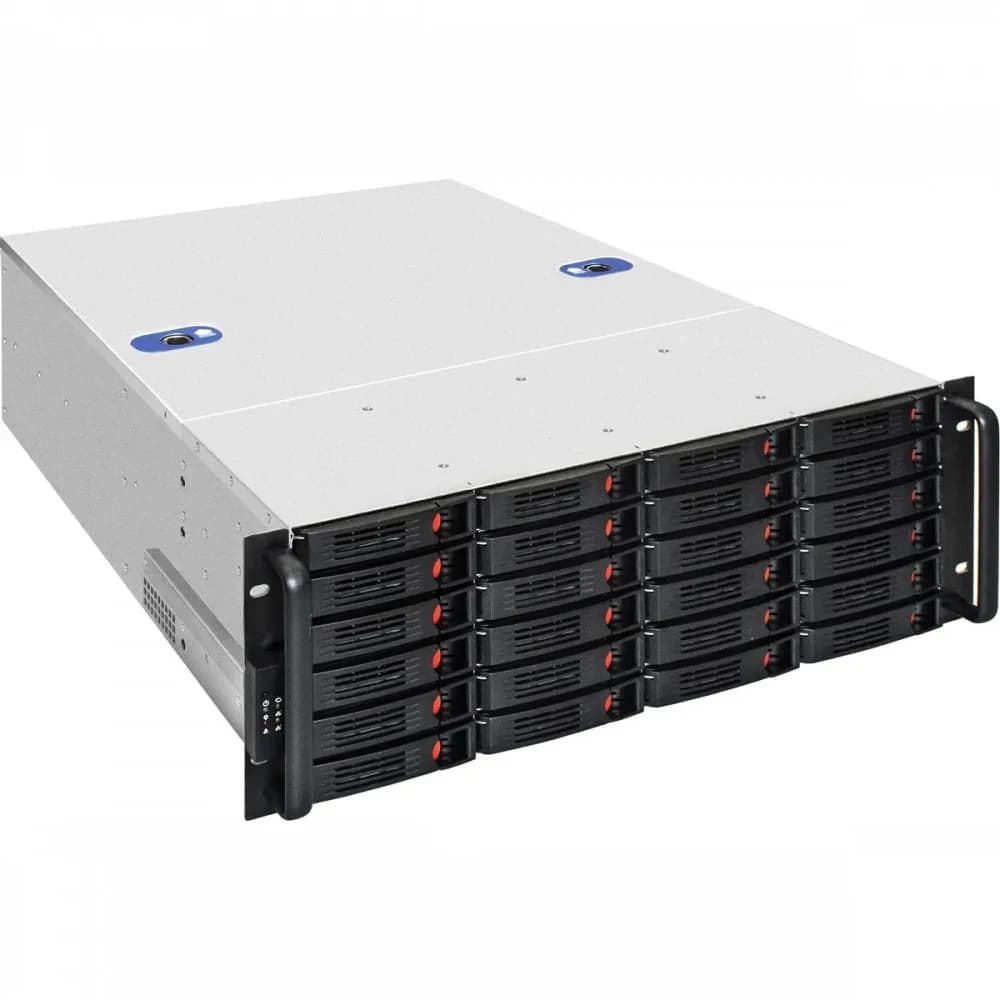 Серверный корпус ExeGate Pro 4U660-HS24 RM 19", высота 4U, глубина 660, БП 600ADS, 24xHotSwap, USB