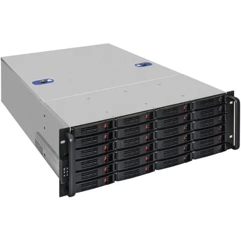 Серверная платформа ExeGate Pro 4U660-HS24 <RM 19", высота 4U, глубина 660, Redundant БП 2x1200W, 24xHotSwap, USB>