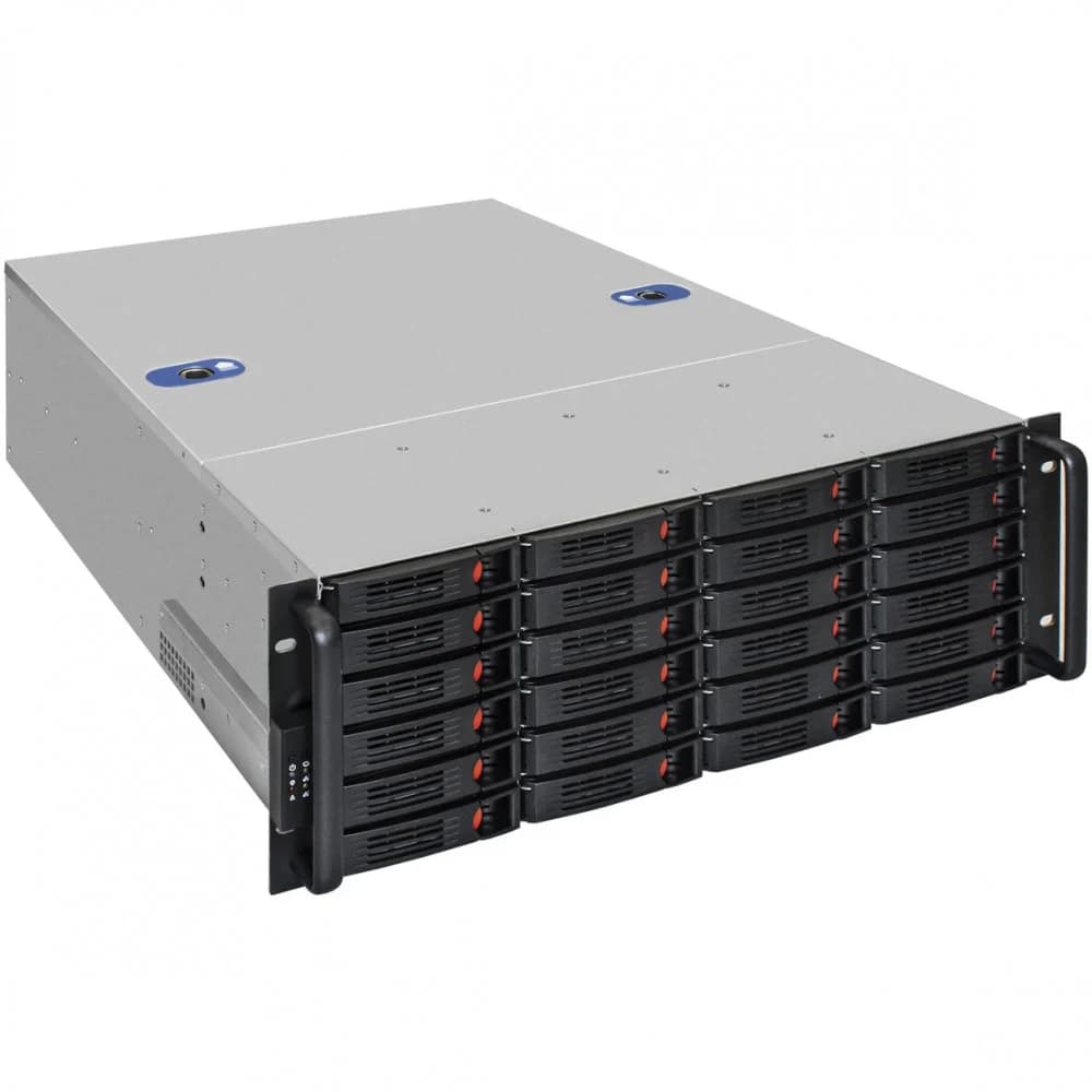 Серверный корпус ExeGate Pro 4U660-HS24 RM 19", высота 4U, глубина 660, БП 900ADS, 24xHotSwap, USB
