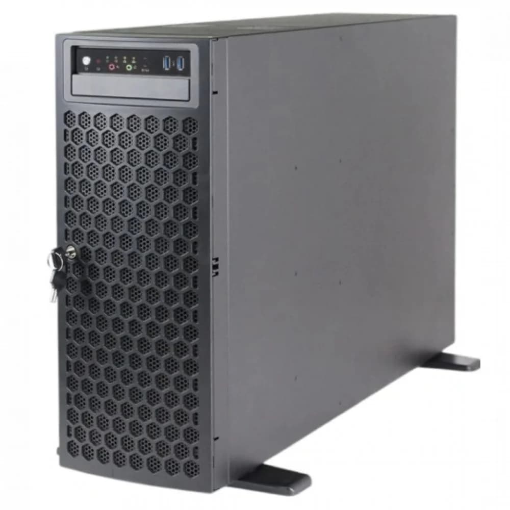 Серверный корпус/ Server case FL-T4UHS835E, 4U/Tower, max MB dimensions 15.2"x13.2", 8x2,5"/3,5 hotswap HDD bays, support 1xSlimODD (optional), SATA/SAS/NVME Tri-mode Backplane, 3x12038 int. fan, 2x