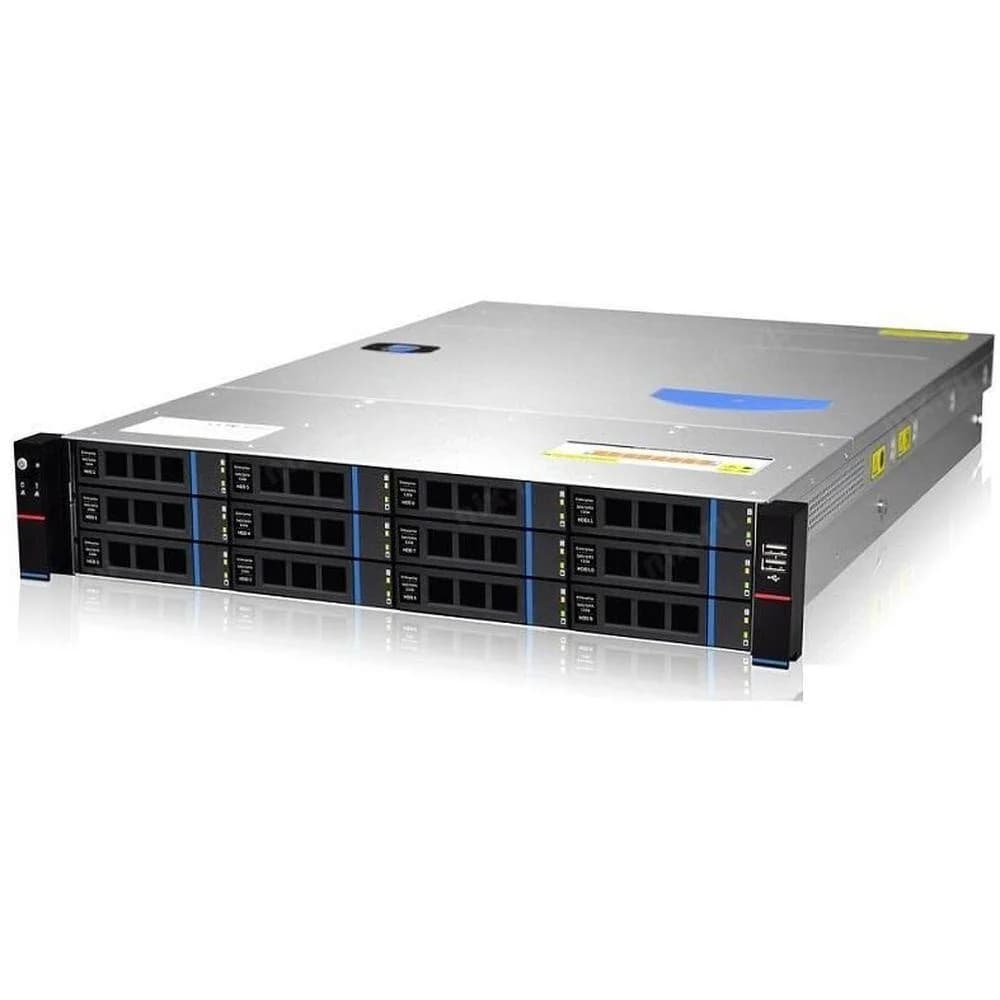 Серверный корпус/ Gooxi RMC2112-670-HS-NV-D 2U 12bay chassis SAS/SATA/NVME backplane rear 2*2.5"SAS/SATA 1300W 1+1 EU power cables rail kit