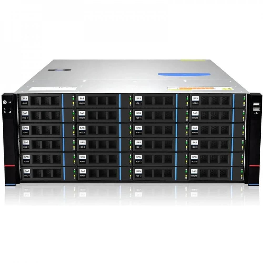 Серверный корпус/ Gooxi RMC4124-670-HSE-D 4U 24bay chassis ,Expander backplane rear 2*2.5"SAS/SATA 1300W 1+1 EU power cables rail kit