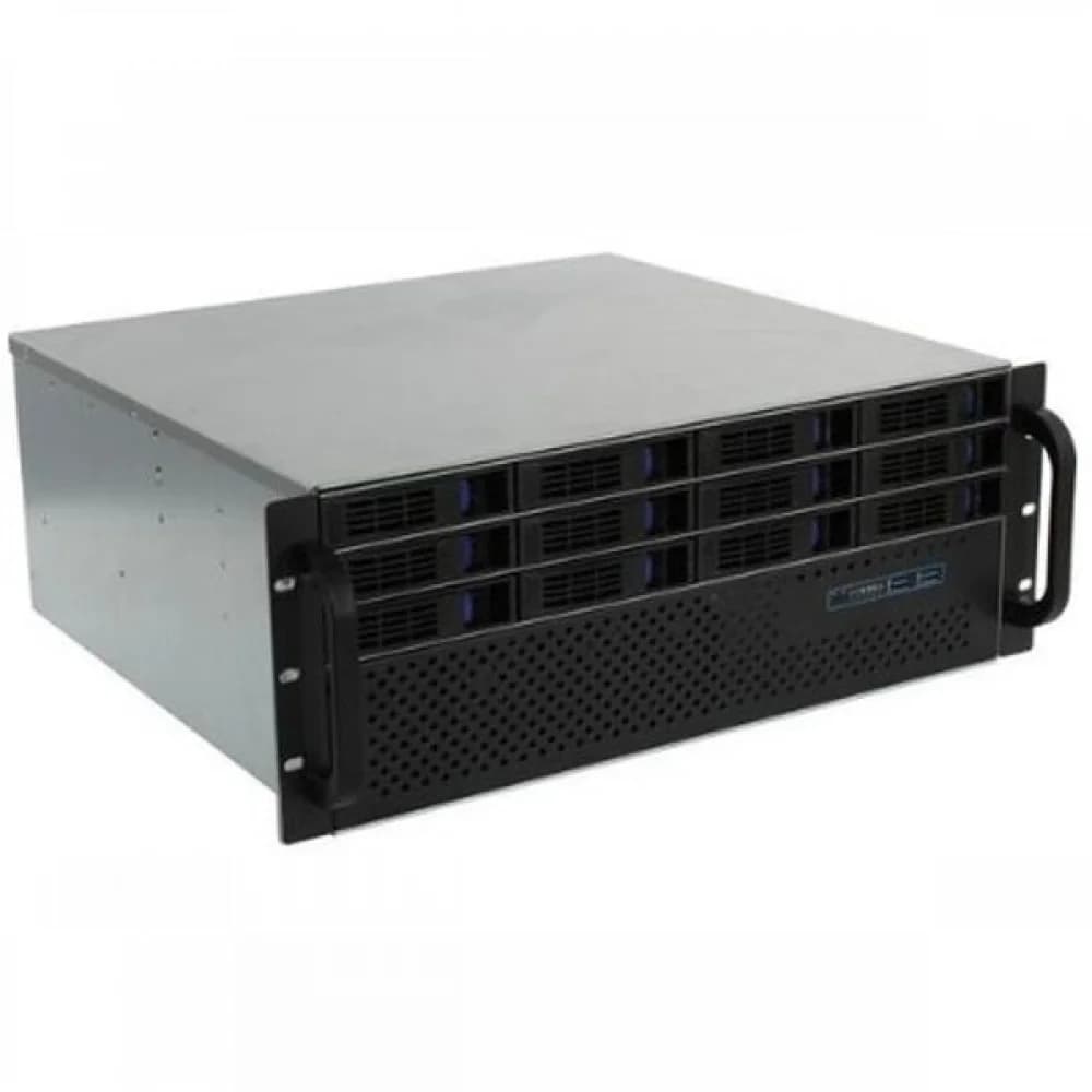 Procase ES412XS-SATA3-B-0 Корпус 4U Rack server case (12 SATA3/SAS 12Gb hotswap HDD), черный, без блока питания, глубина 400мм, MB 12"x13"