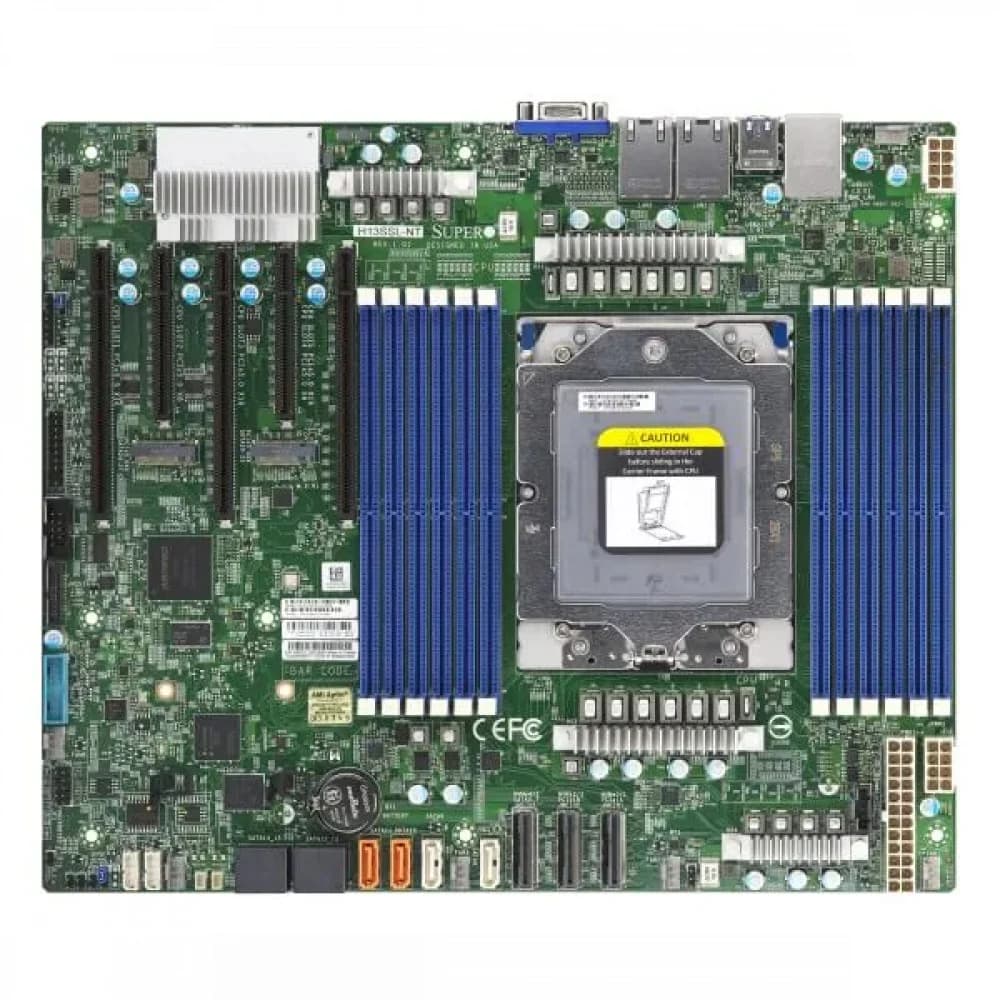 Системная плата MB Supermicro H13SSL-NT, ATX, 1xSP5 9004 EPYC