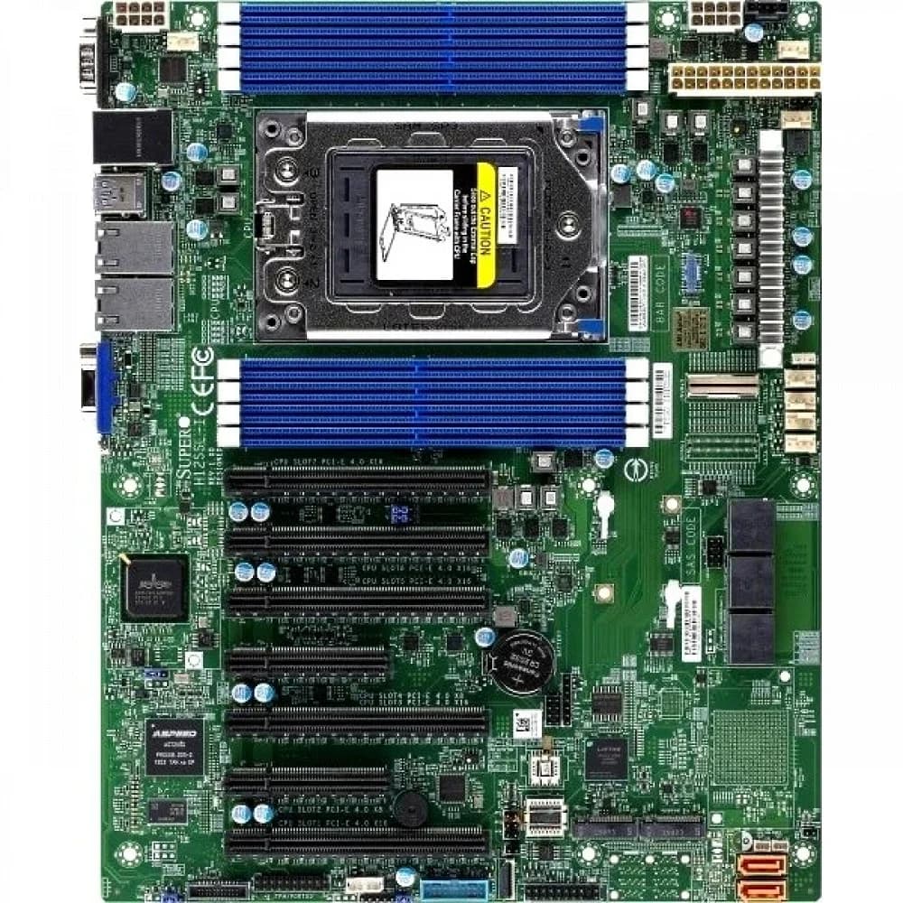 Системная плата/ MB Supermicro H12SSL-I, ATX, 1xSP3 7003/7002 EPYC, 8 DIMM DDR4 R ECC, AST2500 ,5 PCI-E 4.0 x16 + 2 PCI-E 4.0 x8, 2 M.2 pcie 4.0 NVMEx4 2280/110
