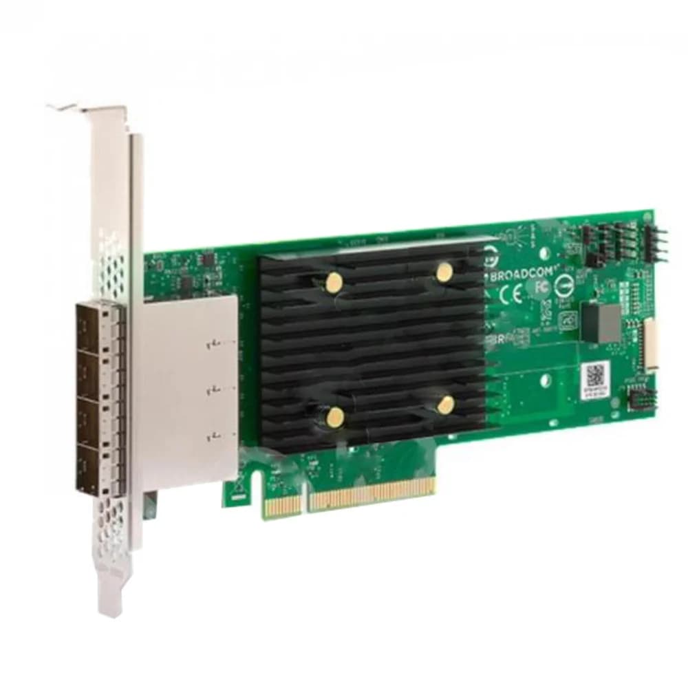 SAS 9500-16e SGL (05-50075-00) PCIe Gen4 x8 LP, Tri-Mode SAS/SATA/NVMe 12G HBA, 16port(4*ext SFF8644), 3816 IOC {5}