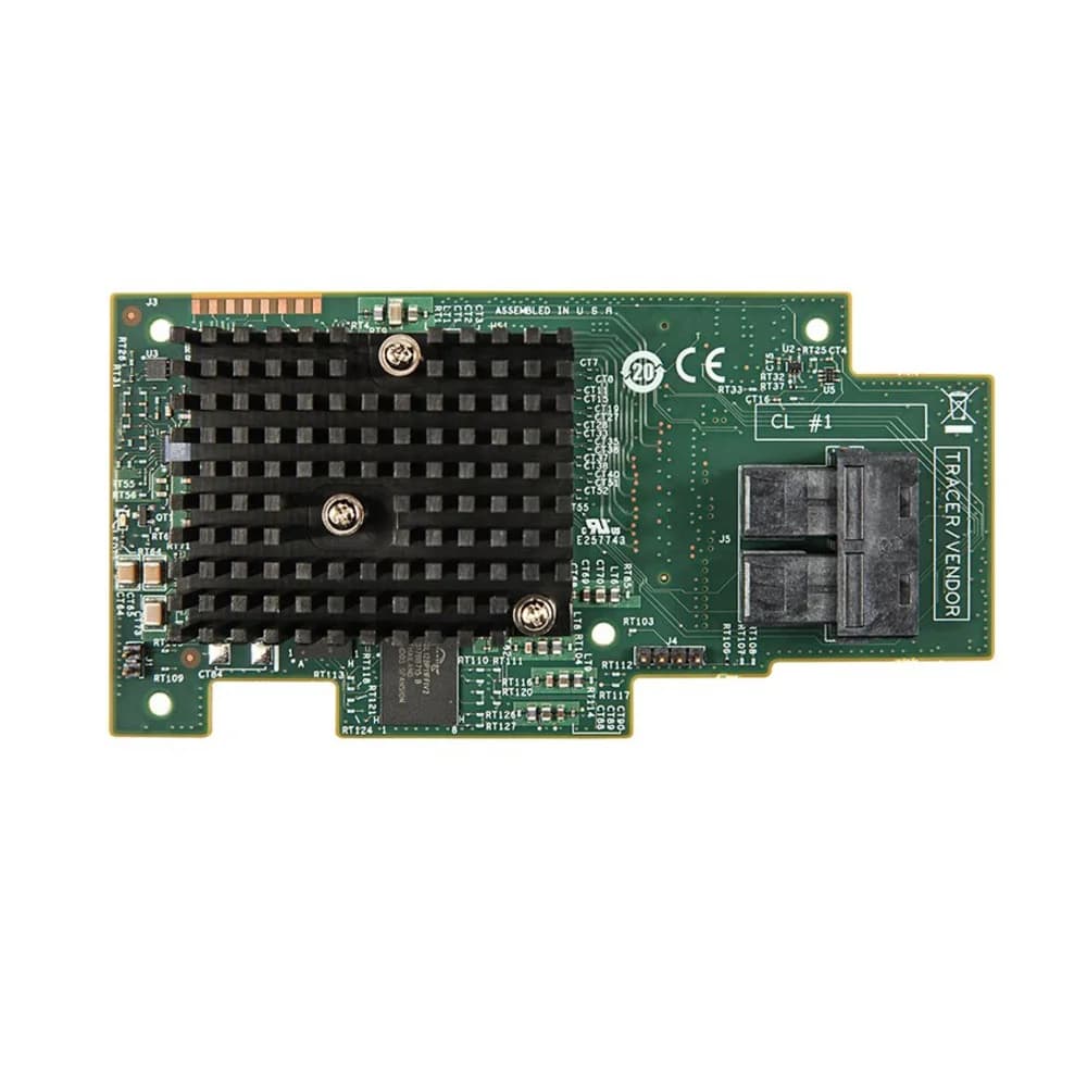 Intel Integrated RAID Module RMS3HC080, Single, 12Gb/s, 8 internal port SAS/SATA mezzanine card, LSI 3008, PCIe 3.0, RAID levels 0/1/10/5, and JBOD mode