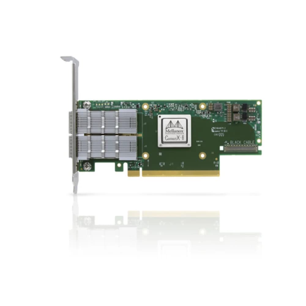 ConnectX®-6 VPI adapter card, HDR IB (200Gb/s) and 200GbE, dual-port QSFP56, PCIe4.0 x16, tall bracket