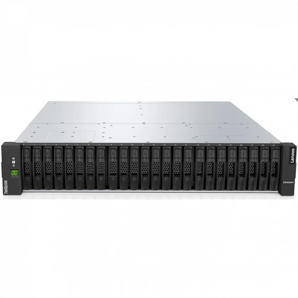 Система хранения данных, Lenovo, ThinkSystem DE4000H Hybrid Flash Array, 64GB Cache, 2U24 SFF V2, 7Y75A00TWW