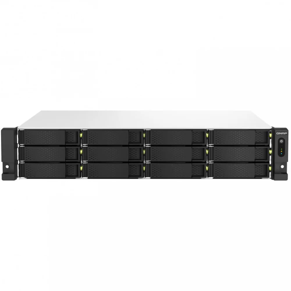 QNAP SMB 2U/12bay QC 2,0GhzCPU/8Gb(upto16Gb)/upto 24HDD with TL-R1200S-RP/SATA(3,5" 2,5")/ 4xUSB/1xExp.slot/2x2,5Gb/1xHDMI/iSCSI/2xPS/no rail/3YW TS-1264U-RP-8G-EU-RU