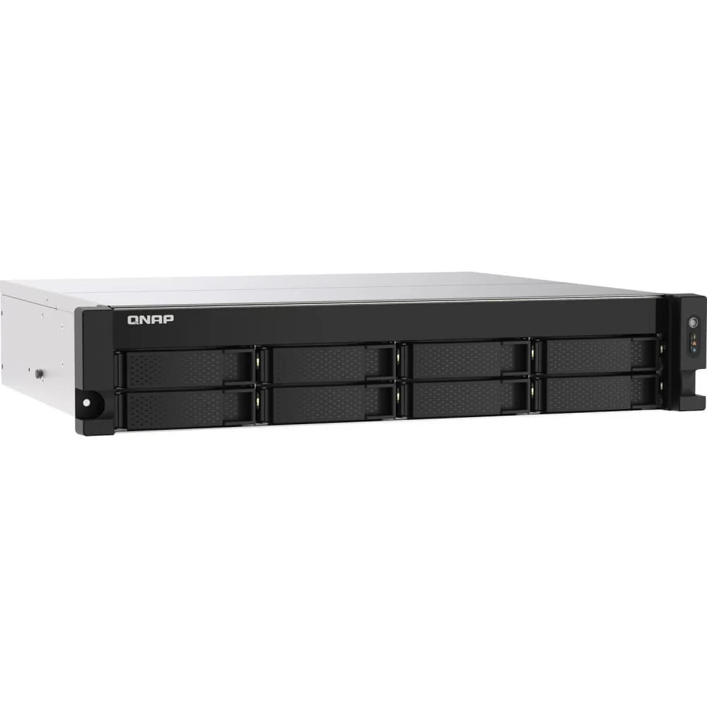 Сетевое оборудование QNAP TS-853DU-RP-4G EU-RU Сетевой RAID-накопитель, 8 отсеков 3,5"/2,5", 2 порта 2,5 GbE BASE-T, HDMI-порт, стоечное исполнение, 2 блока питания. Intel Celeron J4125 2,0 ГГц (2,7