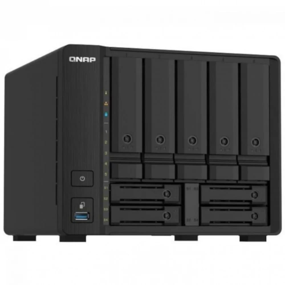 SMB QNAP TS-932PX-4G 9-Bay NAS, 5 x 3.5" and 4 x 2.5" drive slots, Alpine AL324 ARM quad-core 1.7GHz, 4 GB DDR4 (1x 4 GB) up to 16 GB (1 x 16 GB), 2 x 10GbE SFP+, 2 x 2.5 GbE LAN
