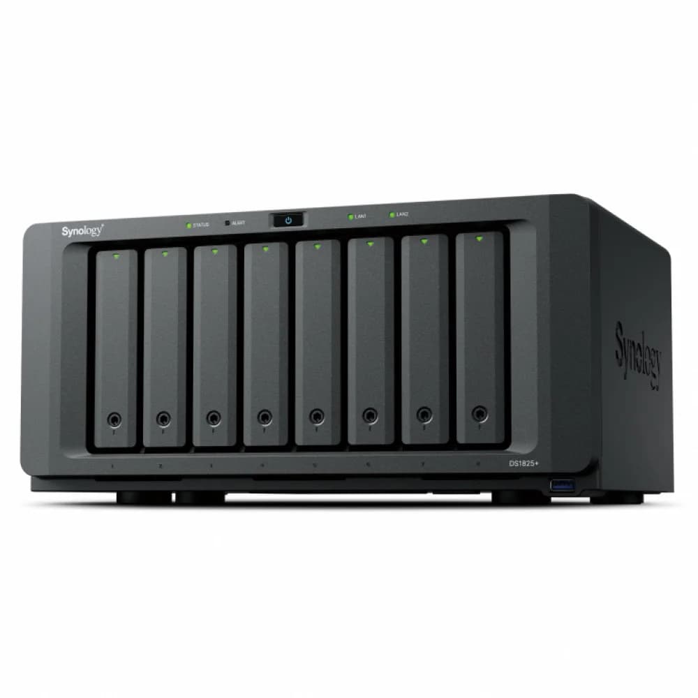 Система хранения данных (сервер), Synology, DS1825+, AMD Ryzen V1500B, 8GB, 2xRJ-45 2,5GbE
