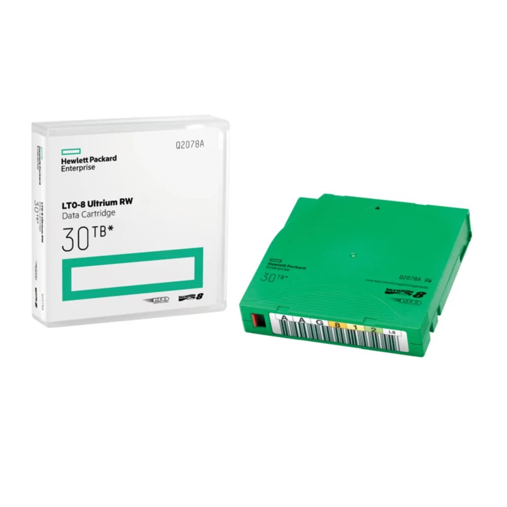 HPE Ultrium LTO8 30TB bar code non custom labeled cartridge 20 pack (for libraries & autoloaders incl. 20 x Q2078L) analog Q2078AL