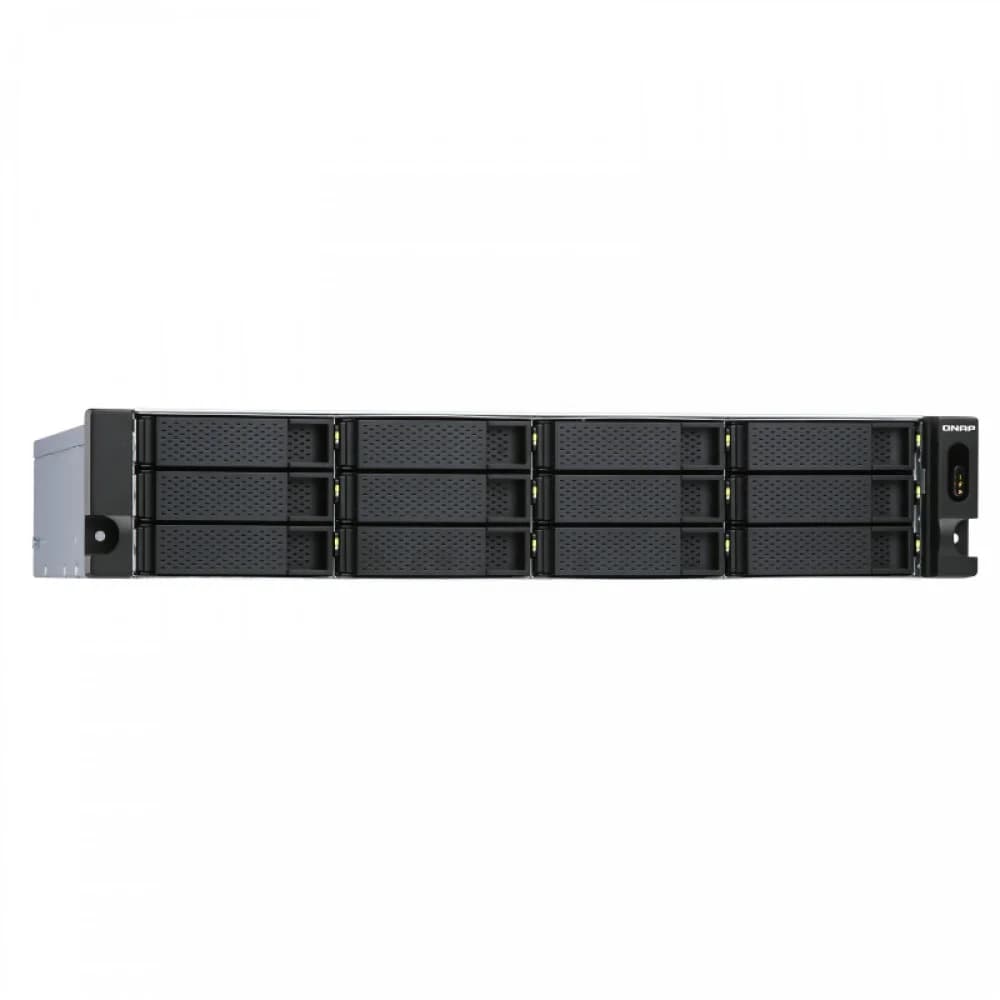 SMB QNAP TL-R1200S-RP SATA 6GB/s JBOD storage enclosure, 12-tray 3,5"/2,5" w/o HDD, 3 x SFF-8088, 2 PSU. Rackmount. W/o rail kit RAIL-B02