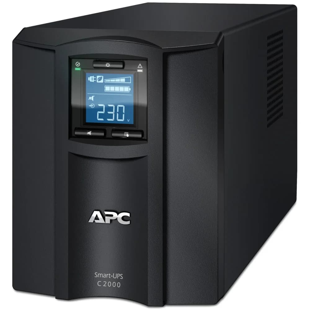 Источник бесперебойного питания APC Smart-UPS SC, Line-Interactive, 2000VA / 1300W, Tower, IEC, LCD, USB Характеристики: Выход: Выходная мощность: 1.3 KВатт / 2.0 kВА Максимальная задаваемая мощност