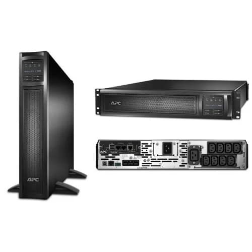 APC Smart-UPS X 3000VA/2700W, RM 2U/Tower, Ext. Runtime, Line-Interactive, LCD, Out: 220-240V 8xC13 (3-gr. switched) 1xC19, Pre-Inst. Web/SNMP, USB, COM, EPO, HS User Replaceable Bat, Black, 3(2) y.