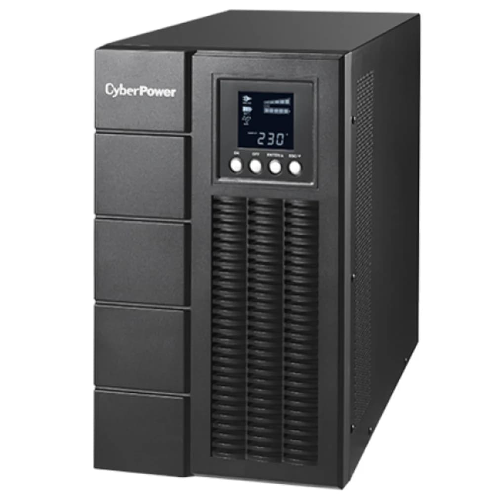 Источник бесперебойного питания, CyberPower, OLS3000E, Мощность 3000ВА/2700Вт, OLS-серия, Напольный, ЖК/ Smart/USB/RS-232/Tel.line, Диапазон работы AVR: 190-300В, Бат.блок 6 шт., Вых: 4xIEC C13/1xIE