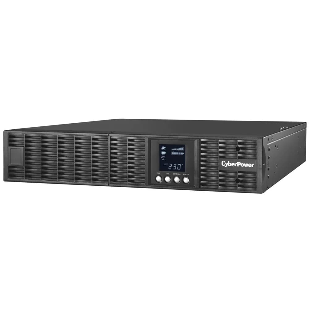 Источник бесперебойного питания, CyberPower, OLS3000ERT2U, Мощность 3000ВА/2700Вт, OLS-серия, On-Line, Стоечный 2U,ЖК/ Smart/USB/Tel.line, Диапазон работы AVR:160-300В, Бат.блок1 шт., Вых: 8xIEC C13