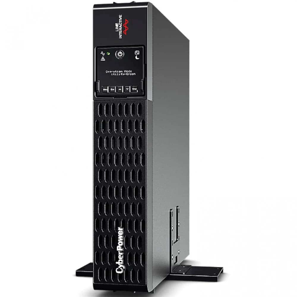Источник бесперебойного питания, CyberPower, PR1000ERTXL2U, Мощность 1000ВА/1000Вт, PR-серия, Линейно-интерактивный, Стоечный 2U, ЖК, Smart/USB/RS-232, Диапазон работы AVR:151-302В, Бат.блок1 шт., В