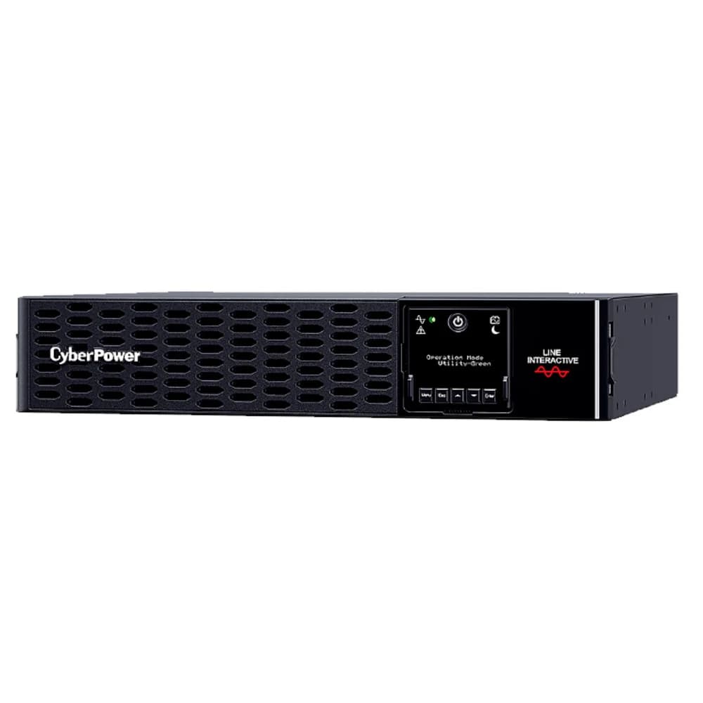 Источник бесперебойного питания, CyberPower, PR2200ERTXL2U, Мощность 2200ВА/2200Вт, PR-серия, Линейно-интерактивный, Стоечный 2U, ЖК, Smart/USB/RS-232, Диапазон работы AVR:151-302В, Бат.блок1 шт., В