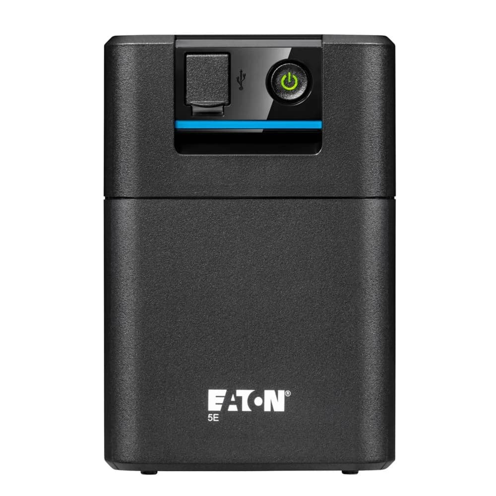 Источник бесперебойного питания, Eaton, 5E700UD, Мощность 700ВА/360Вт, Диапазон работы AVR: 140-300В, Бат.: 12В/7 Ач*1шт., Аппроксимированная синусоида, 2 вых.: 2 розетки Schuko, 1 USB порт, Цвет Чё