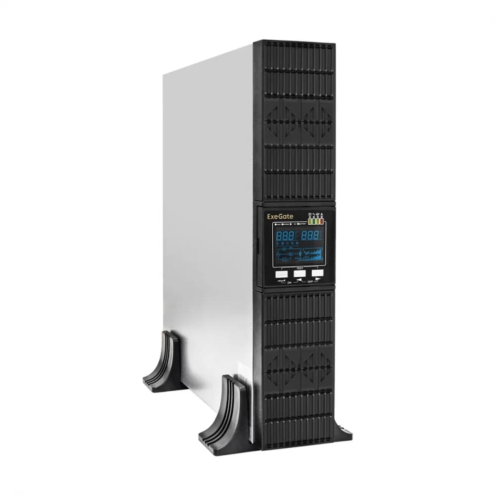 Exegate EP285648RUS ИБП On-line ExeGate PowerExpert ULS-3000.LCD.AVR.C13.USB.RS232.SNMP.2U <3000VA/3000W, On-Line, PF=1, LCD, 6*IEC-C13, RS232, USB, SNMP-slot, Rackmount 2U/Tower, Black>