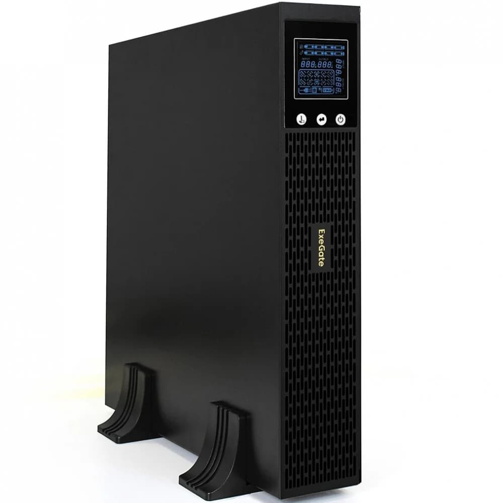 ИБП Pure Sine Wave ExeGate SinePower UHB-1000.LCD.AVR.1SH.4C13.RJ.USB.2U 1000VA/800W, LCD, AVR, 1*Schuko+4*C13, RJ45/11, USB, Rackmount 2U/Tower, металлический корпус, Black