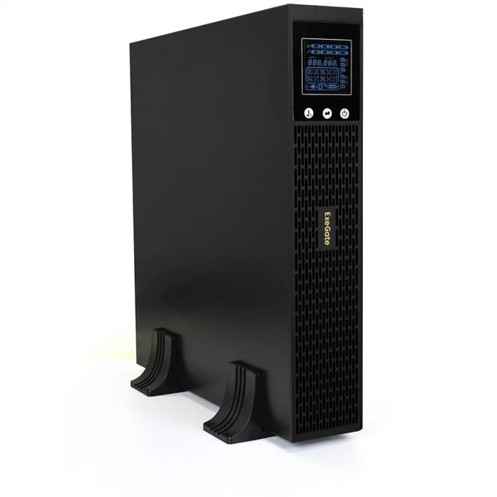 Exegate EP285642RUS ИБП Pure Sine Wave ExeGate SinePower UHB-1000.LCD.AVR.C13.RJ.USB.2U <1000VA/800W, LCD, AVR, 8*IEC-C13, RJ45/11, USB, Rackmount 2U/Tower, Black>