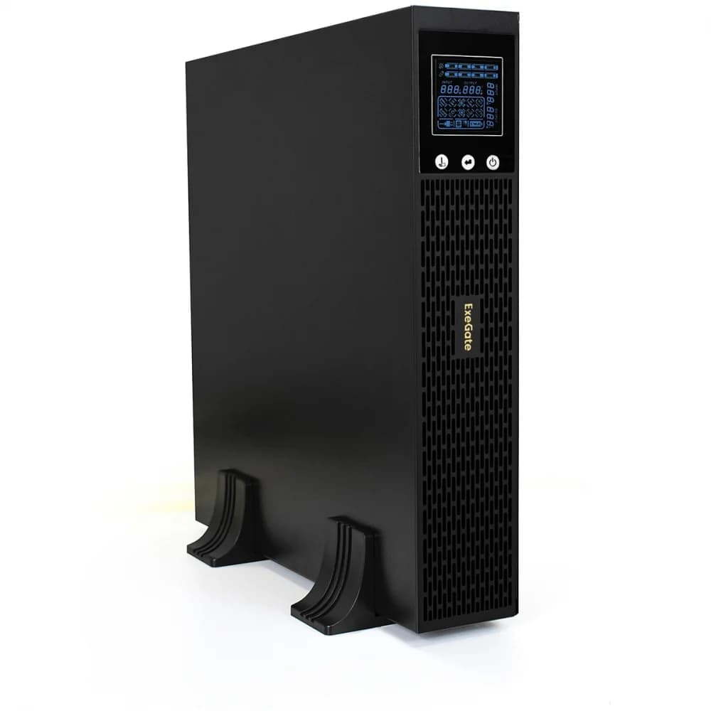 Exegate EP285645RUS ИБП Pure Sine Wave ExeGate SinePower UHB-3000.LCD.AVR.C13.RJ.USB.2U <3000VA/2400W, LCD, AVR, 8*IEC-C13, RJ45/11, USB, Rackmount 2U/Tower, Black>