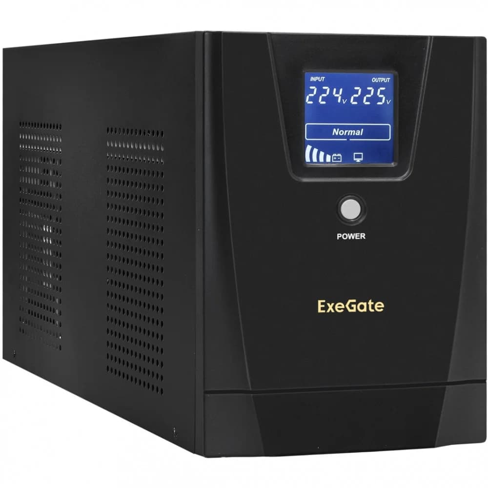Exegate EX292637RUS ИБП ExeGate SpecialPro Smart LLB-3000.LCD.AVR.2SH.4C13.RJ.USB 3000VA/1800W, LCD, AVR,2*Schuko+4*C13,RJ45/11,USB, металлический корпус, Black
